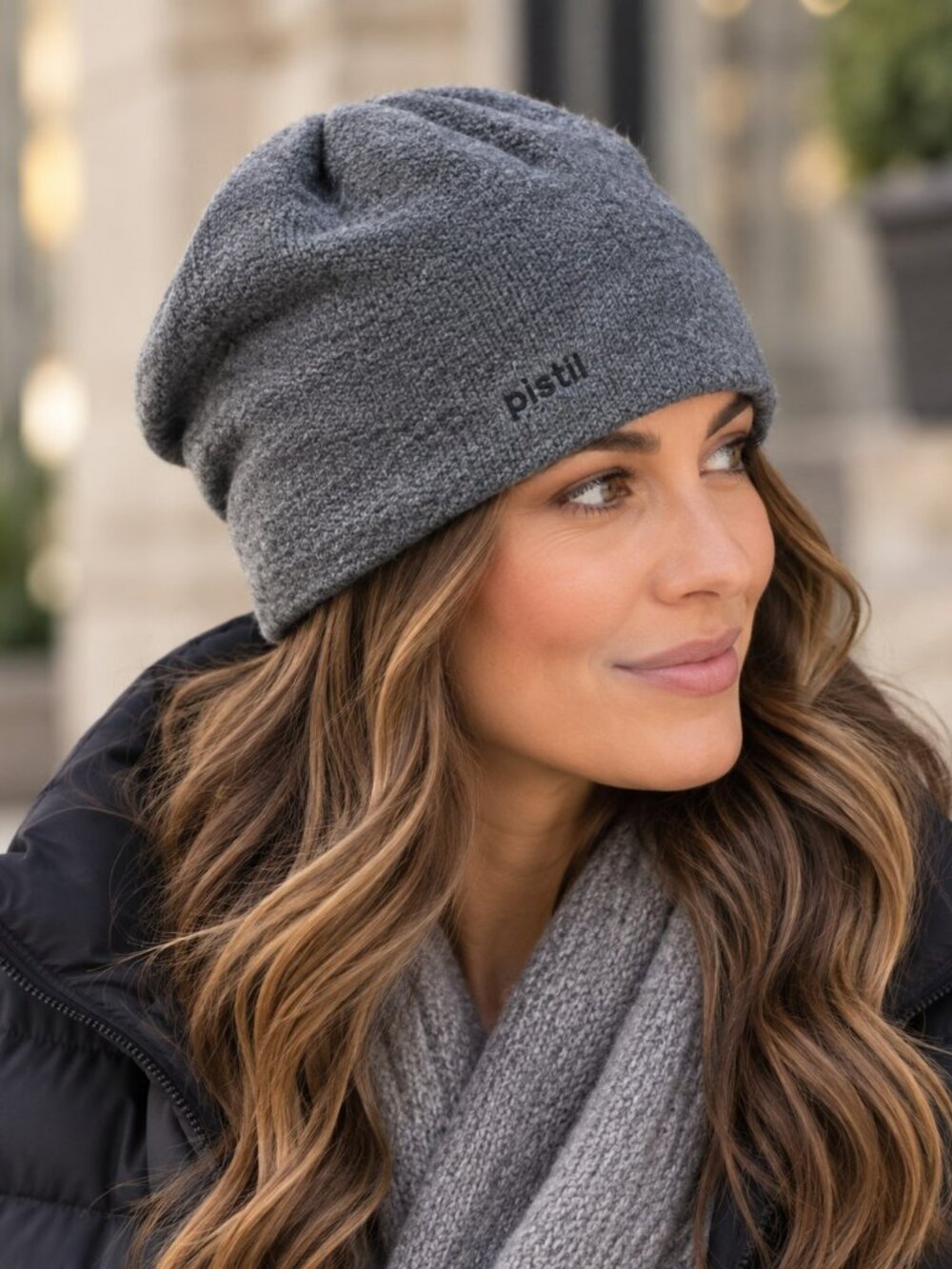 Pistil 100% Wool Beanie Hat Gray One Size Made in Italy Fall Winter